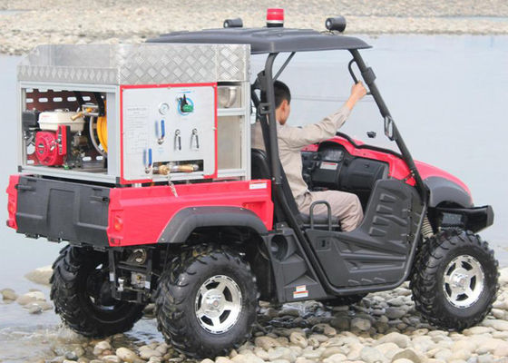 4x4 All Terrain Fire Fighting ATV รถจักรยานยนต์พร้อมถังเก็บน้ำและปั๊ม
