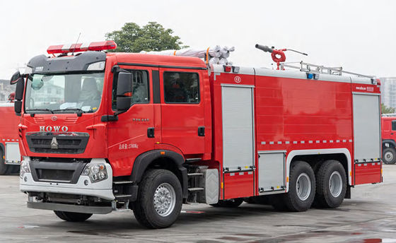 Sinotruk HOWO 12T ถังน้ํา ช่วยเหลือรถดับเพลิง คุณภาพดี โรงงานจีน